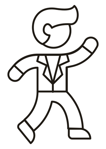 Man Dancing Coloring Page